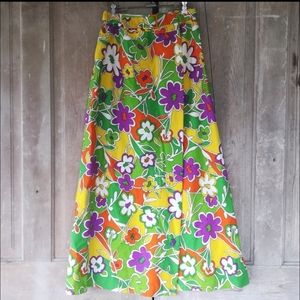 Vintage Floral Wrap Skirt